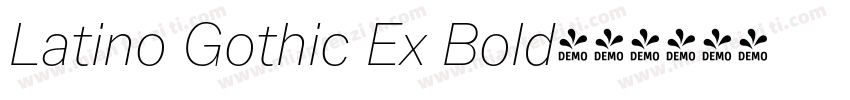 Latino Gothic Ex Bold字体转换